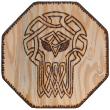 Wood Burned Coaster - 127002 w/ shipping included