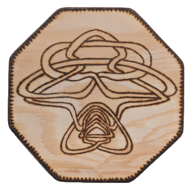 Wood Burned Coaster - 128002 w/ shipping included