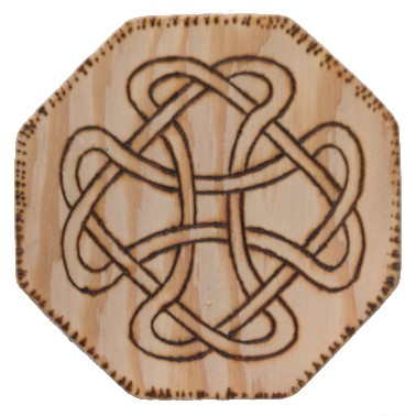 Wood Burned Coaster - 126001 w/ shipping included