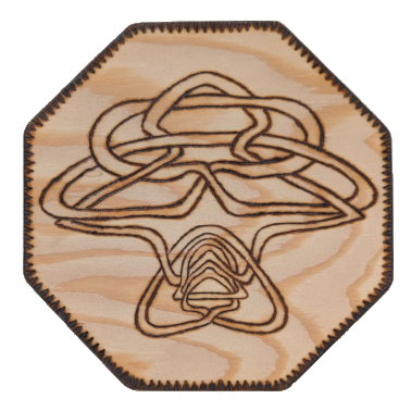 Wood Burned Coaster - 128004 w/ shipping included