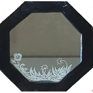 Wood-Framed Mirror, Etched - HOD005 w/shipping included