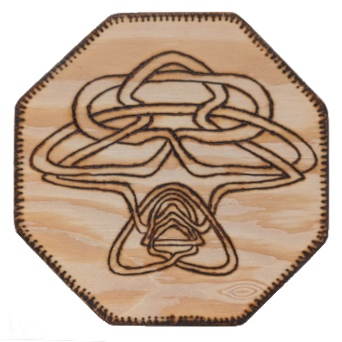 Wood Burned Coaster - 128003 w/ shipping included