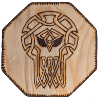 Wood Burned Coaster - 127001 w/ shipping included