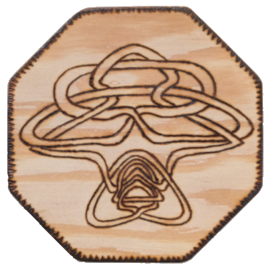 Wood Burned Coaster - 128001 w/ shipping included